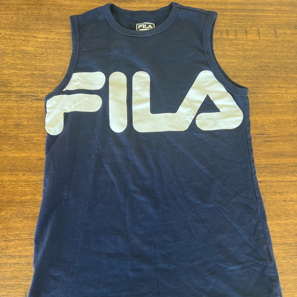Fila navy tank top (unisex) small